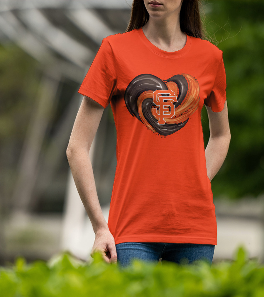 San Francisco Giants Heart Logo Swirl T-Shirt