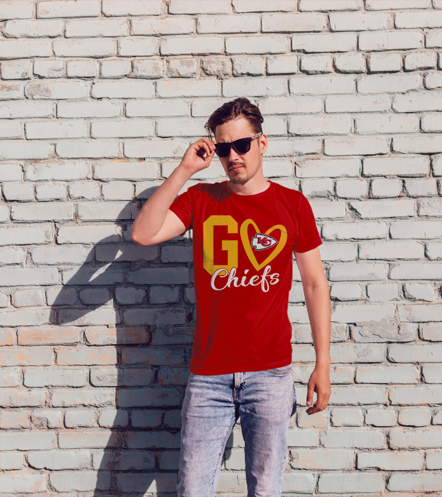 Go Chiefs KC Heart T-Shirt