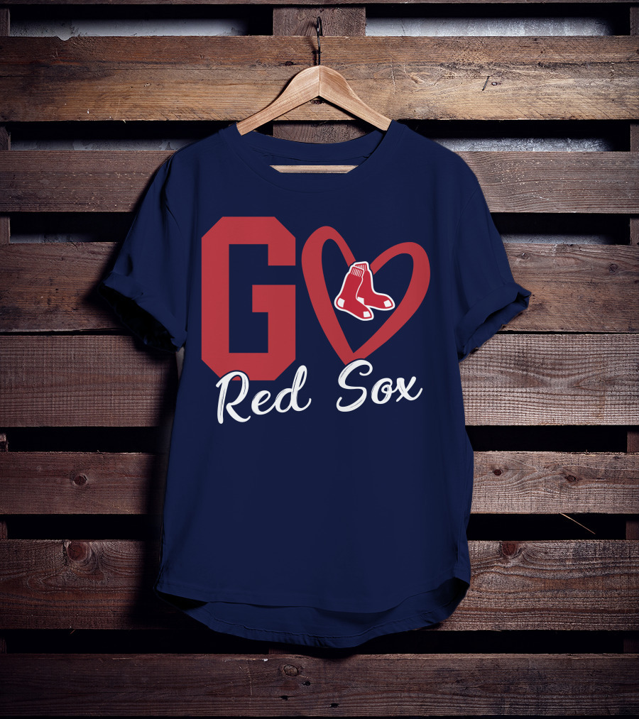 Go Red Sox Heart Socks T-Shirt