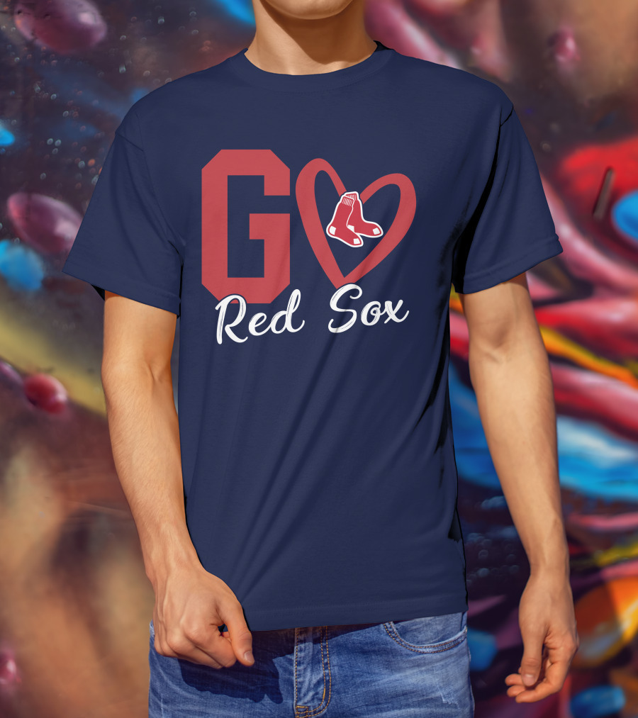 Go Red Sox Heart Socks T-Shirt