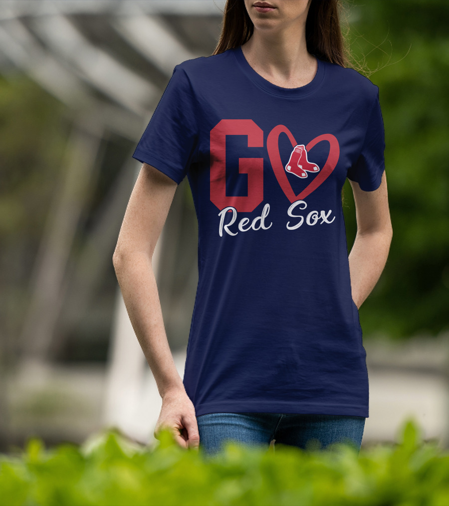 Go Red Sox Heart Socks T-Shirt