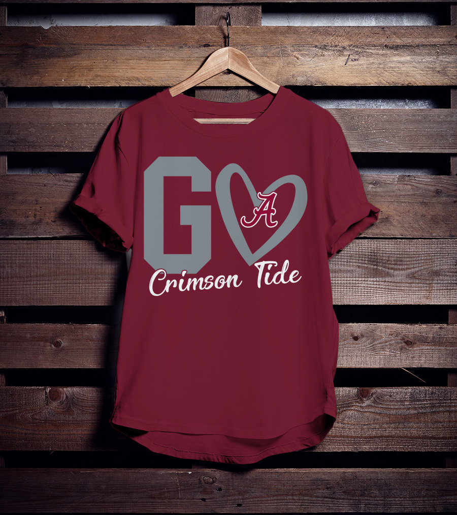 Go Crimson Tide A Heart Alabama T-Shirt