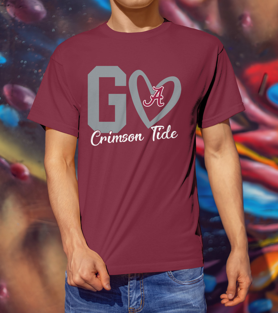 Go Crimson Tide A Heart Alabama T-Shirt