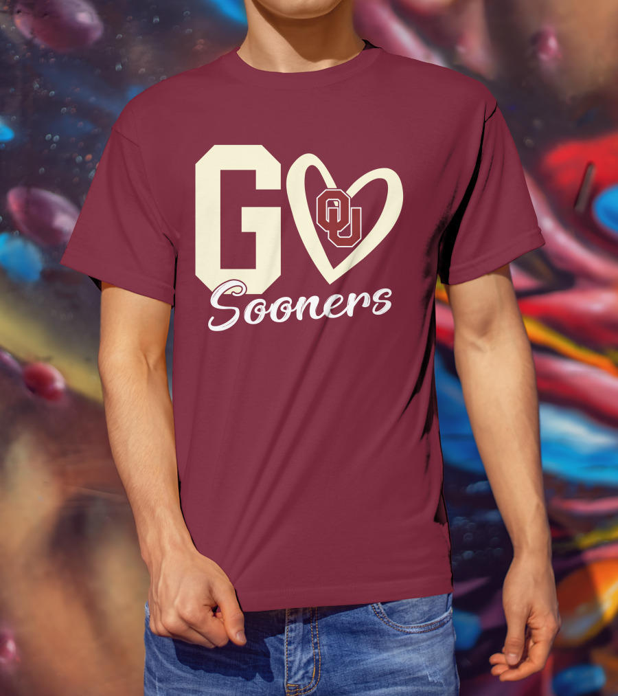 Go Sooners OU Heart T-Shirt