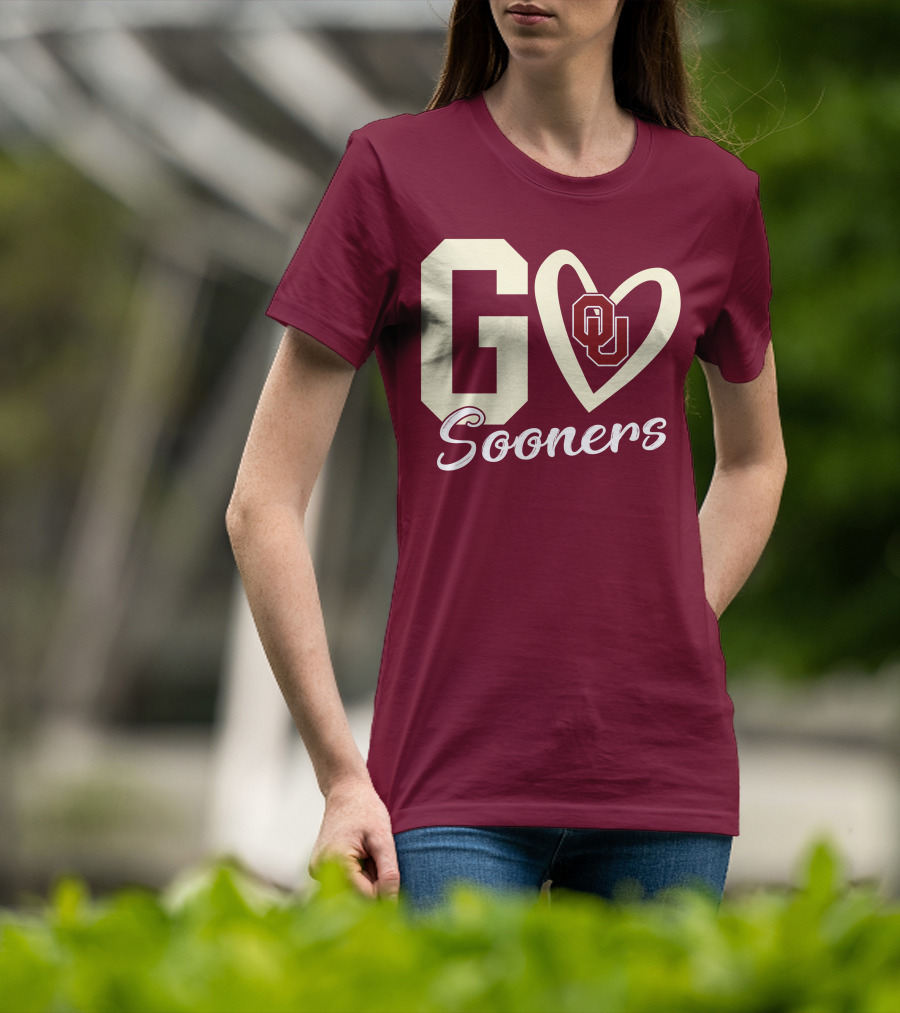 Go Sooners OU Heart T-Shirt