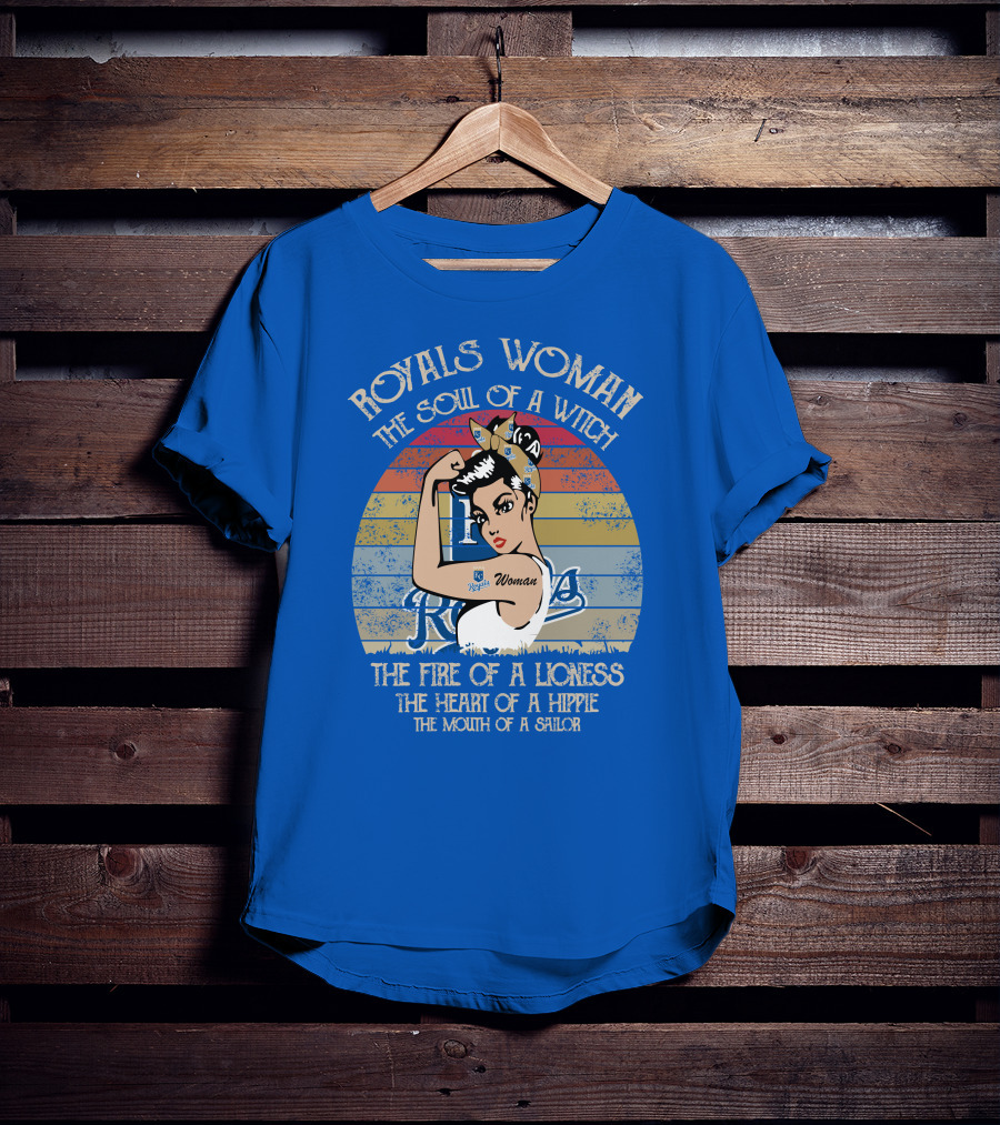 Royals Woman The Soul Of A Witch The Fire Of A Lioness The Heart Of A Hippie The Mouth Of A Sailor Retro Bandana Rockabilly Style T-Shirt