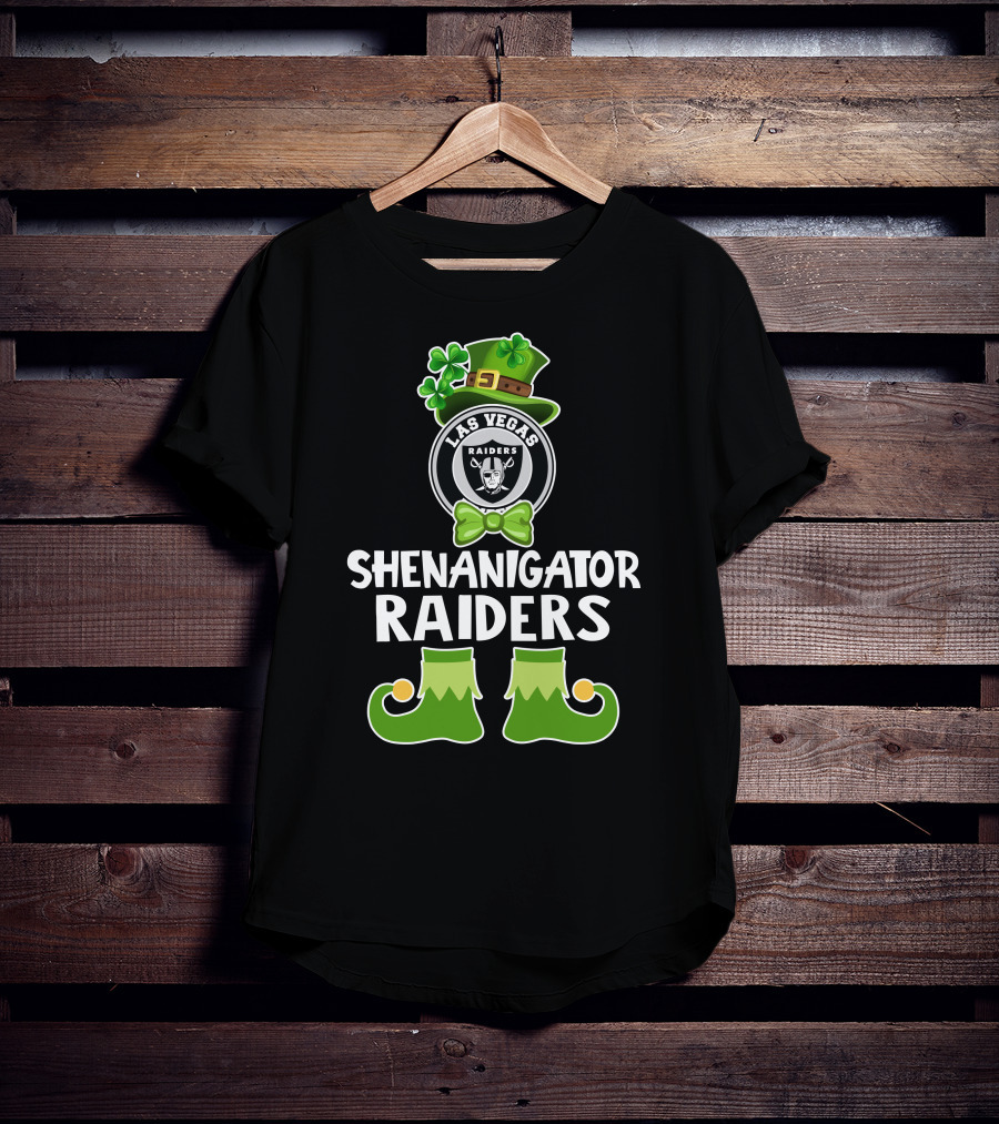 Las Vegas Raiders Shenanigator St. Patrick's Day Leprechaun Fun T-Shirt