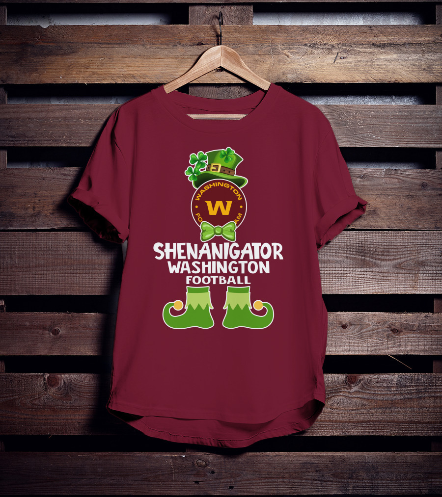 Shenanigator Washington Football Fun Leprechaun St. Patrick's Day T-Shirt