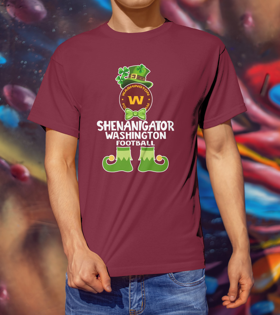 Shenanigator Washington Football Fun Leprechaun St. Patrick's Day T-Shirt