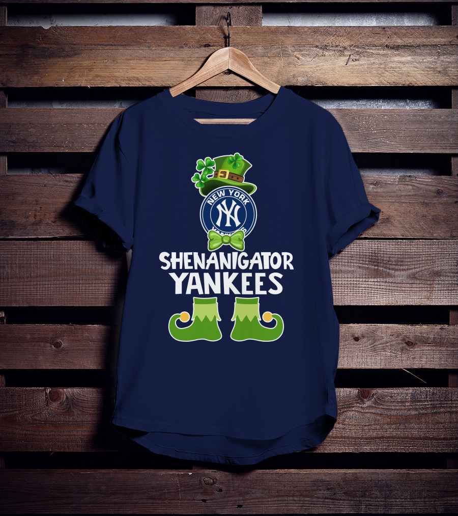 Shenanigator St. Patrick's Day New York Yankees Funny Leprechaun T-Shirt