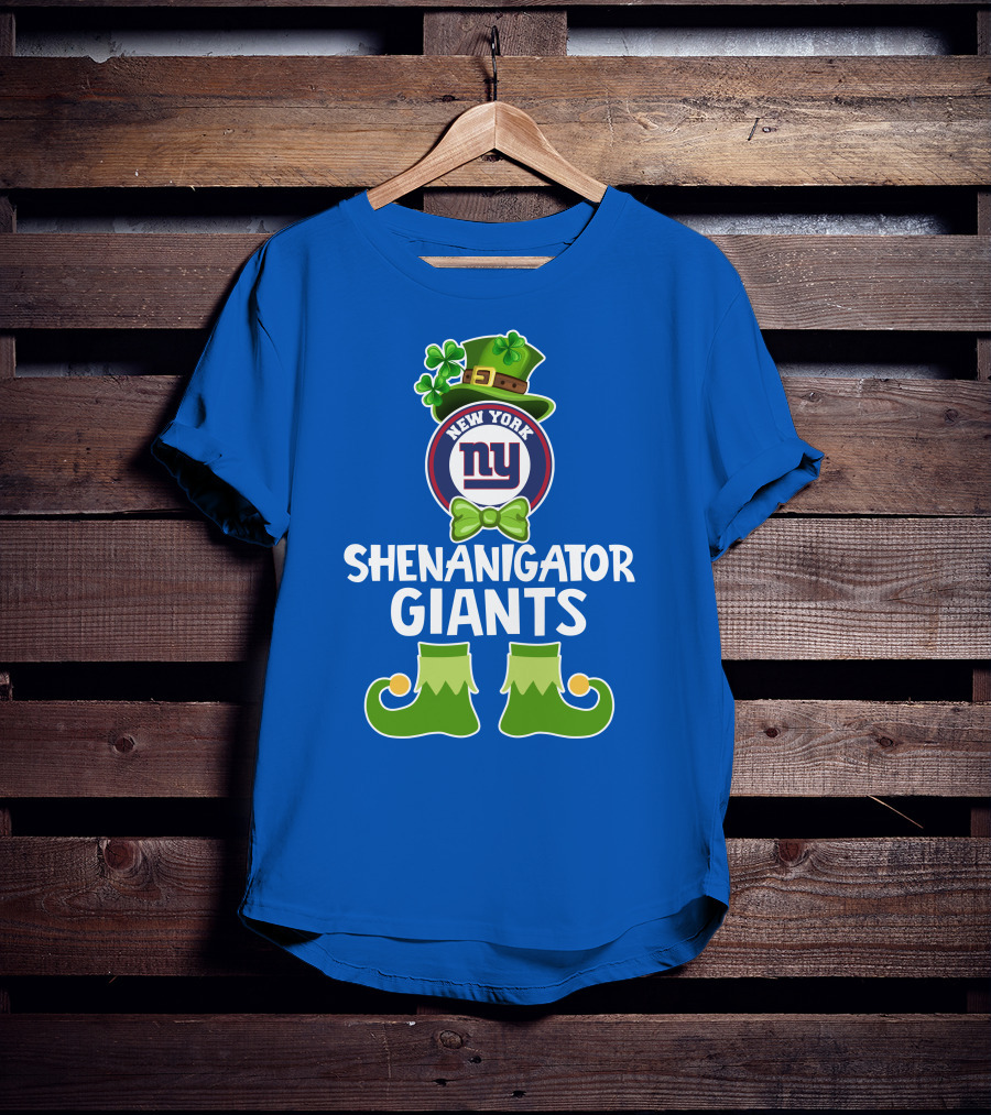 New York Giants St. Patrick's Day Shenanigator Leprechaun Fun T-Shirt