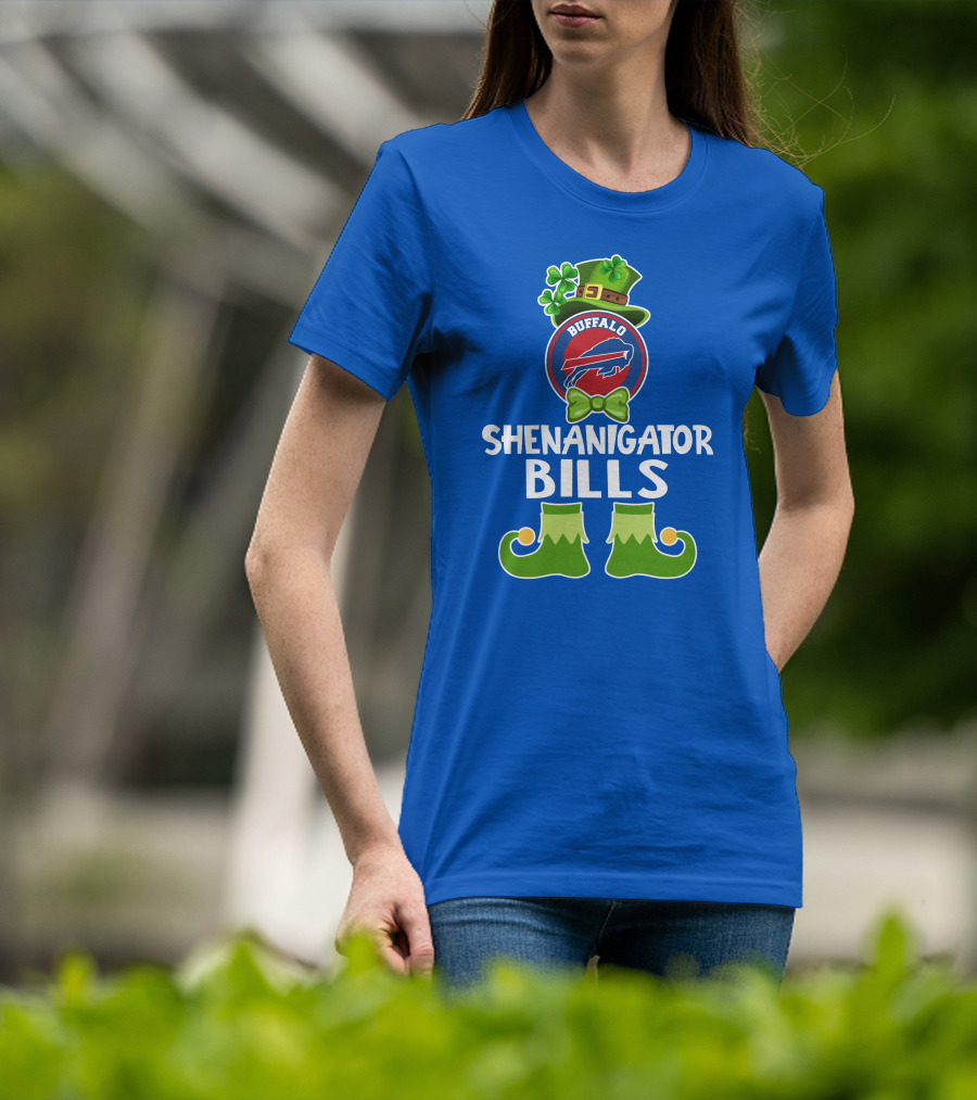 Shenanigator Buffalo Bills Funny Leprechaun St. Patrick's Day T-Shirt