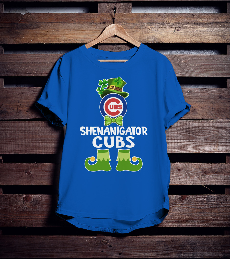 Shenanigator Leprechaun Chicago Cubs St. Patrick's Day Fun T-Shirt
