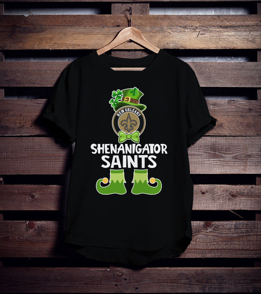 New Orleans Shenanigator Saints Funny Leprechaun St. Patrick's Day T-Shirt