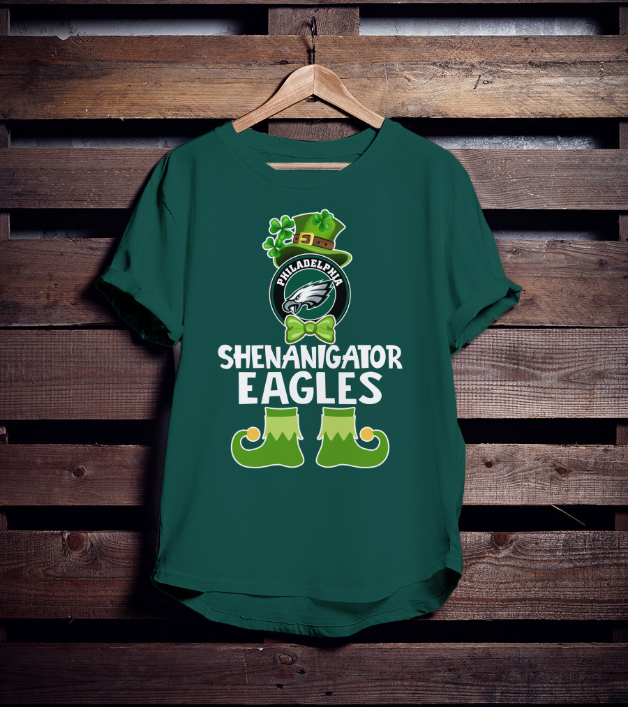 Philadelphia Eagles Shenanigator St. Patrick's Day Funny Leprechaun T-Shirt