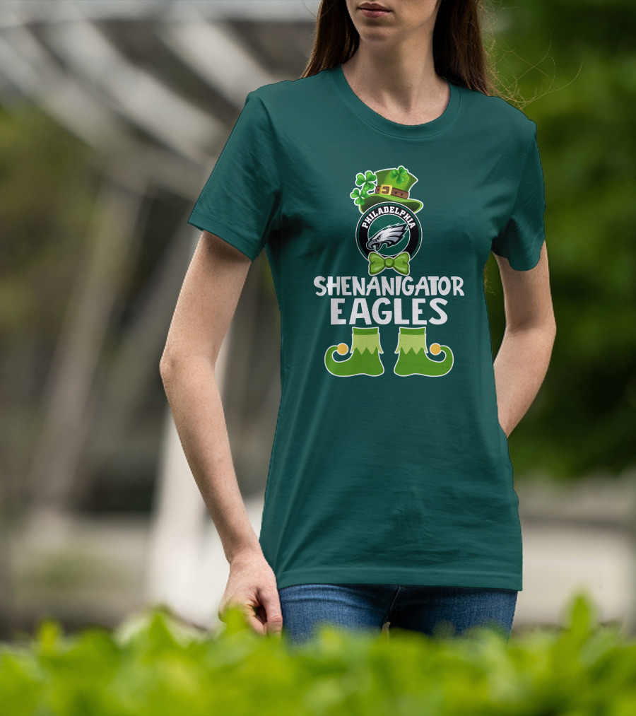 Philadelphia Eagles Shenanigator St. Patrick's Day Funny Leprechaun T-Shirt