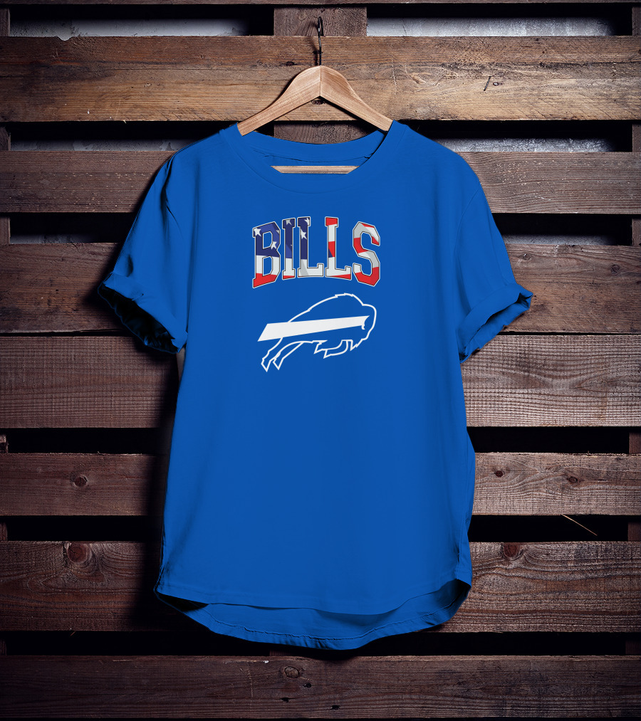 Buffalo Bills American Flag Patriots NFL Team T-Shirt