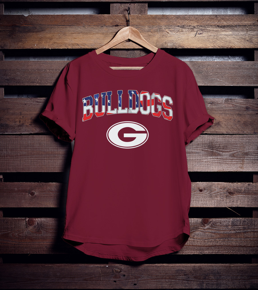 Georgia Bulldogs G Logo American Flag Bulldogs T-Shirt