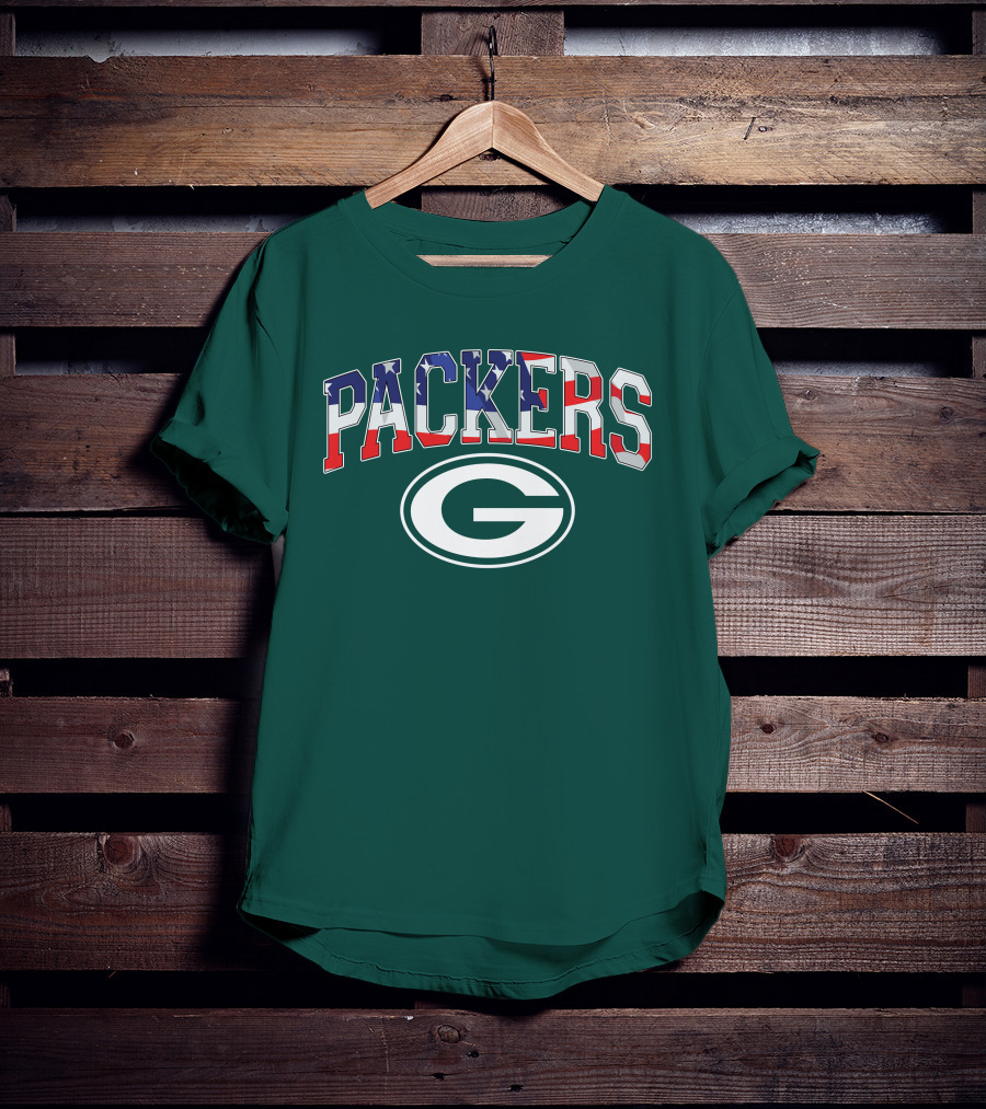 Packers G Logo American Flag T-Shirt
