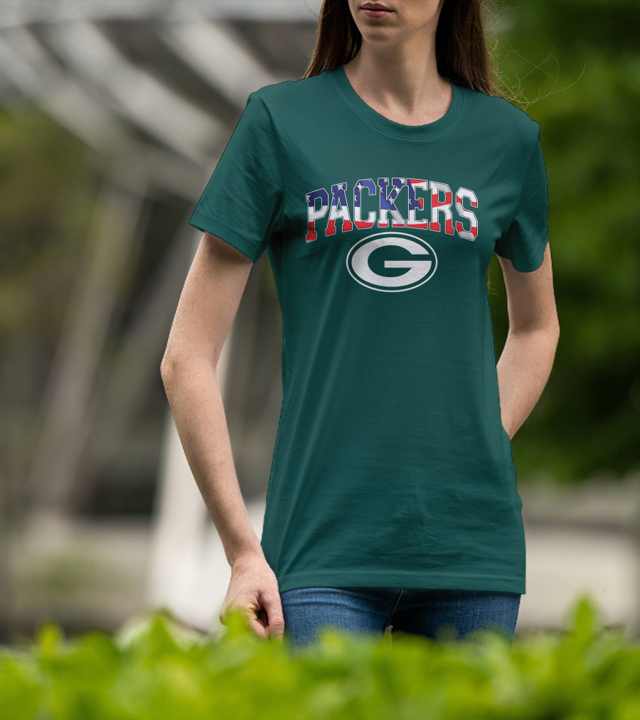 Packers G Logo American Flag T-Shirt