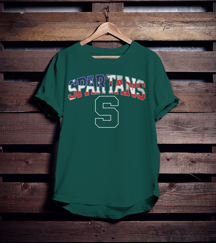 SPARTANS American Flag S T-Shirt
