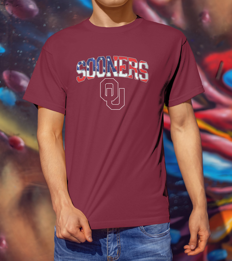 Sooners American Flag OU T-Shirt