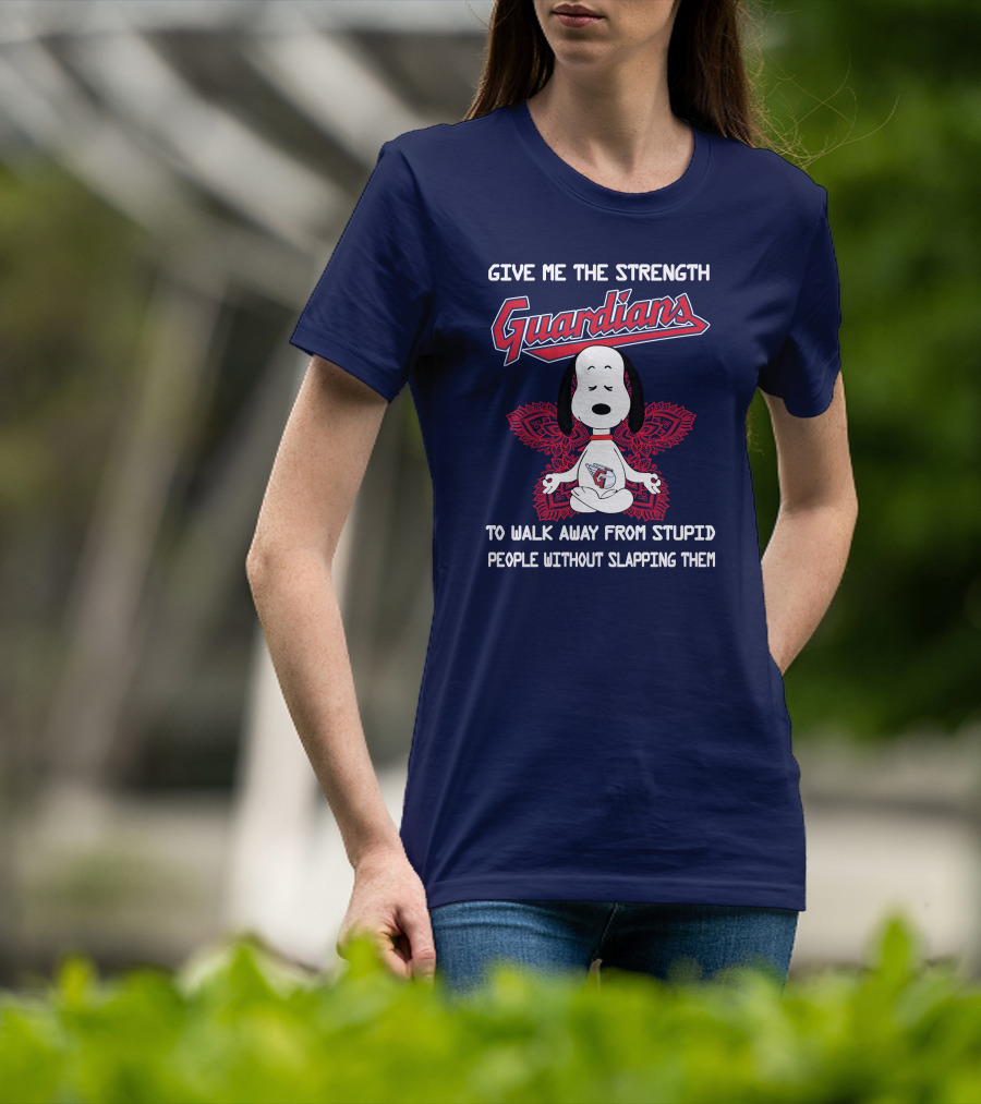 Give Me The Strength Guardians Snoopy Yoga Walk Away From Stupid People Without Slapping Them T-Shirt