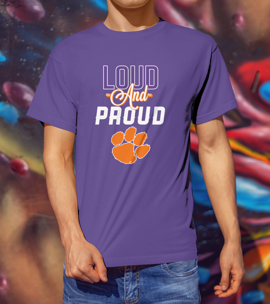 Loud And Proud Clemson Tigers Paw T-Shirt