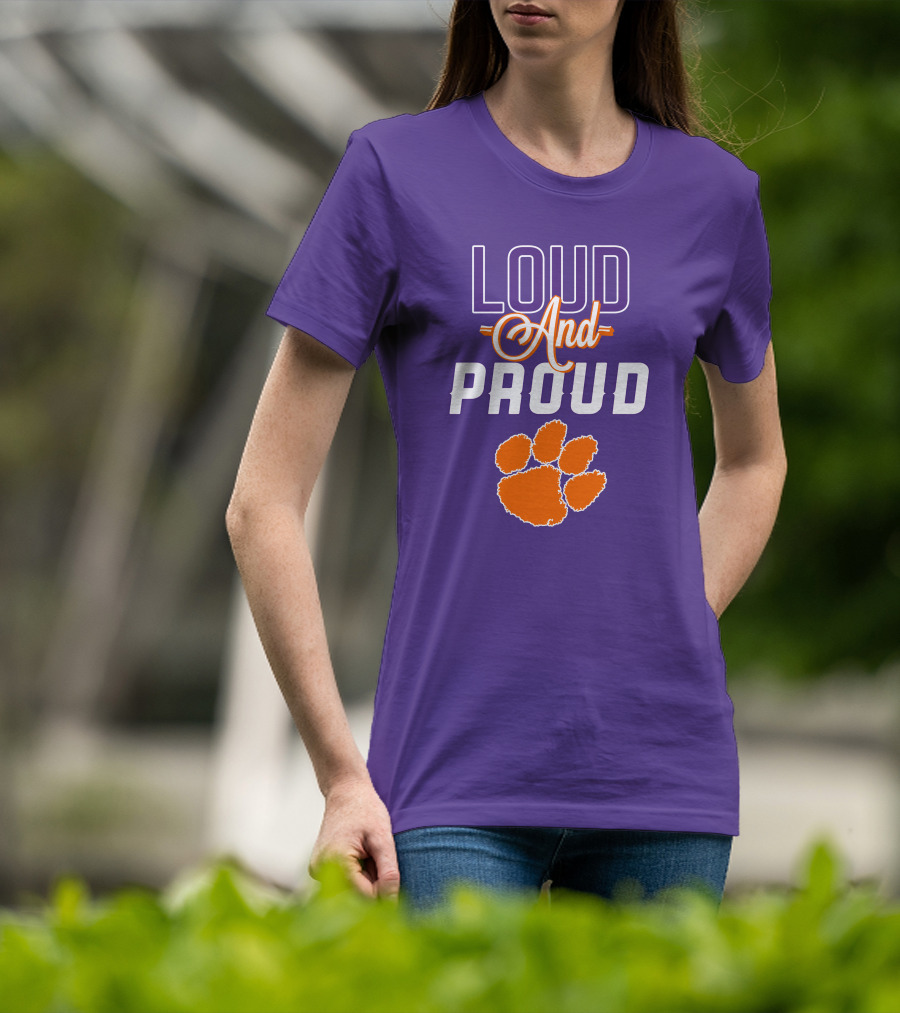 Loud And Proud Clemson Tigers Paw T-Shirt