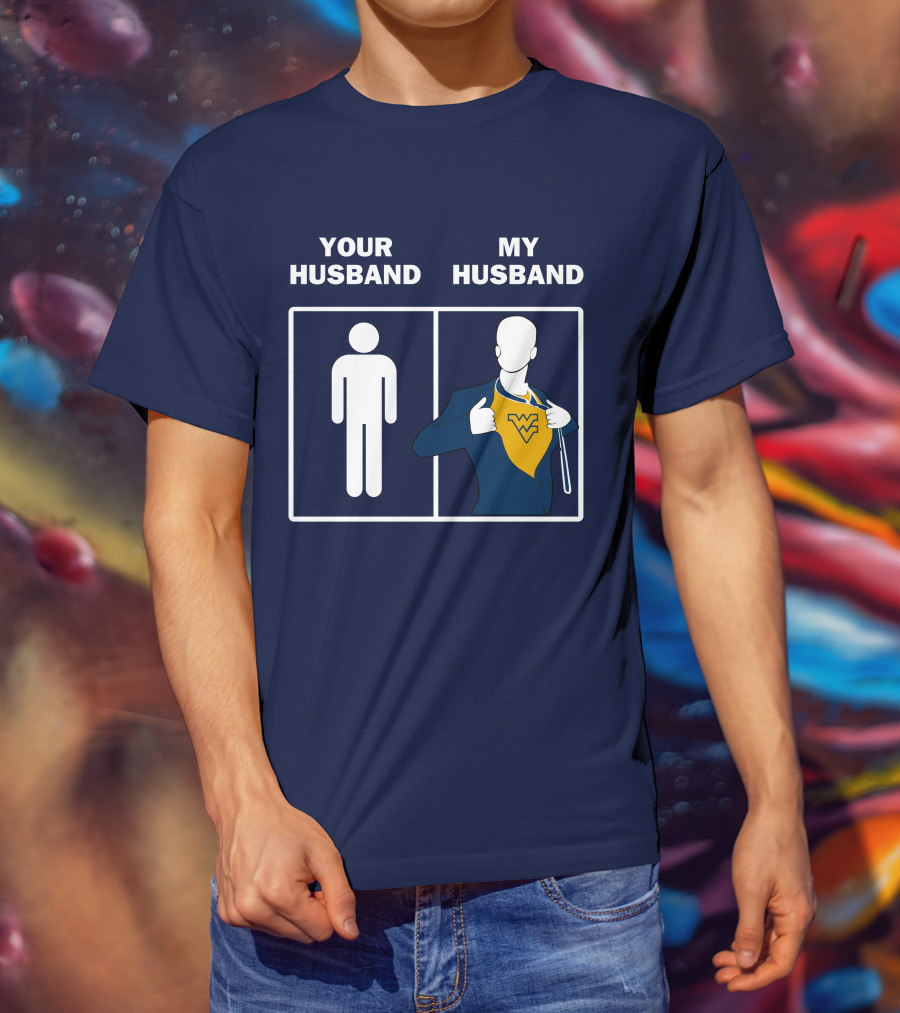 WVM Your Husband My Husband WV Logo Superman T-Shirt