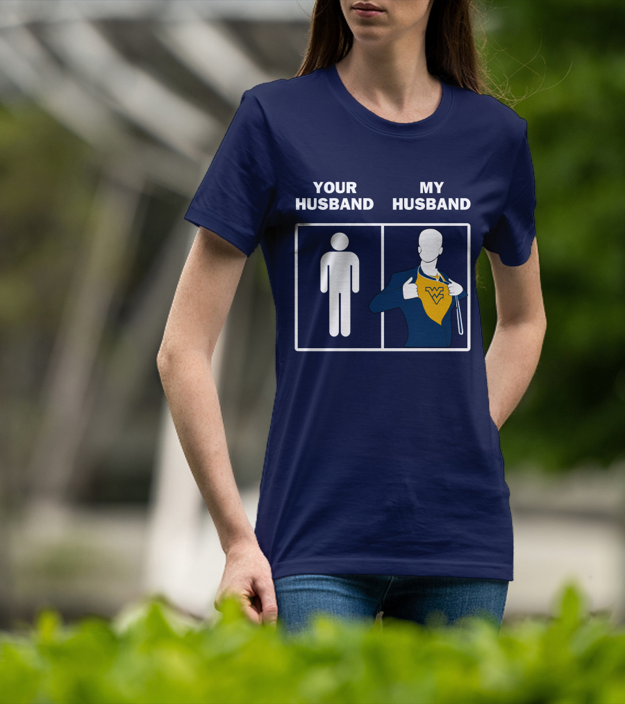 WVM Your Husband My Husband WV Logo Superman T-Shirt