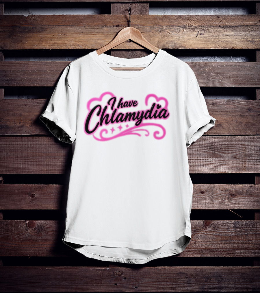 I Have Chlamydia Heart Pink Swirls T-Shirt