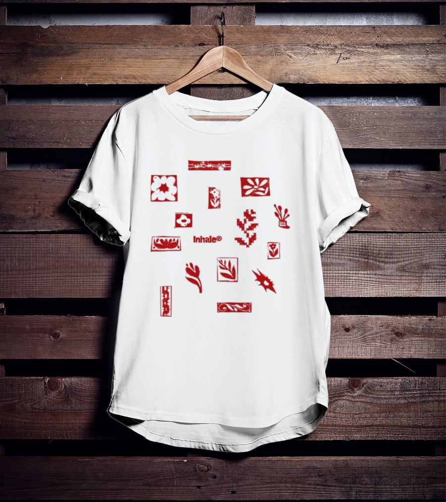 Inhaler Tatreez Flowers Palestine Charity Embroidered Patterns T-Shirt