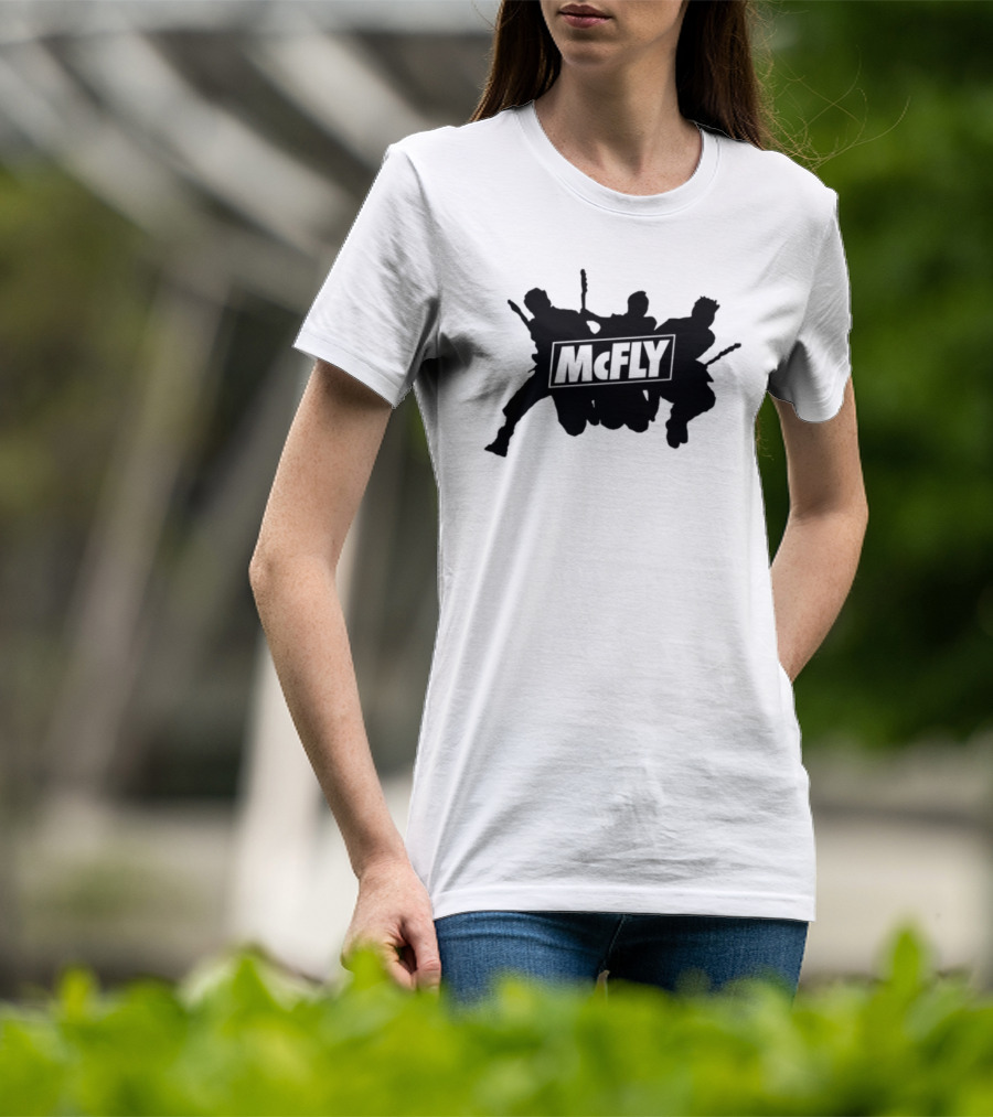 Mcfly Busted Comic Vs Battle Iconic Marteee Fan Collaboration T-Shirt
