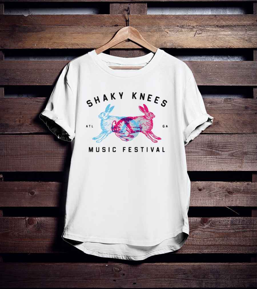 Shaky Knees Music Festival 2013 Multicolored Rabbits T-Shirt