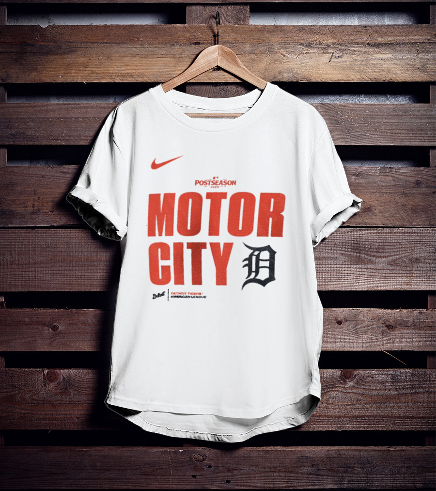 Nike 2025 MLB Postseason Motor City Detroit Tigers T-Shirt
