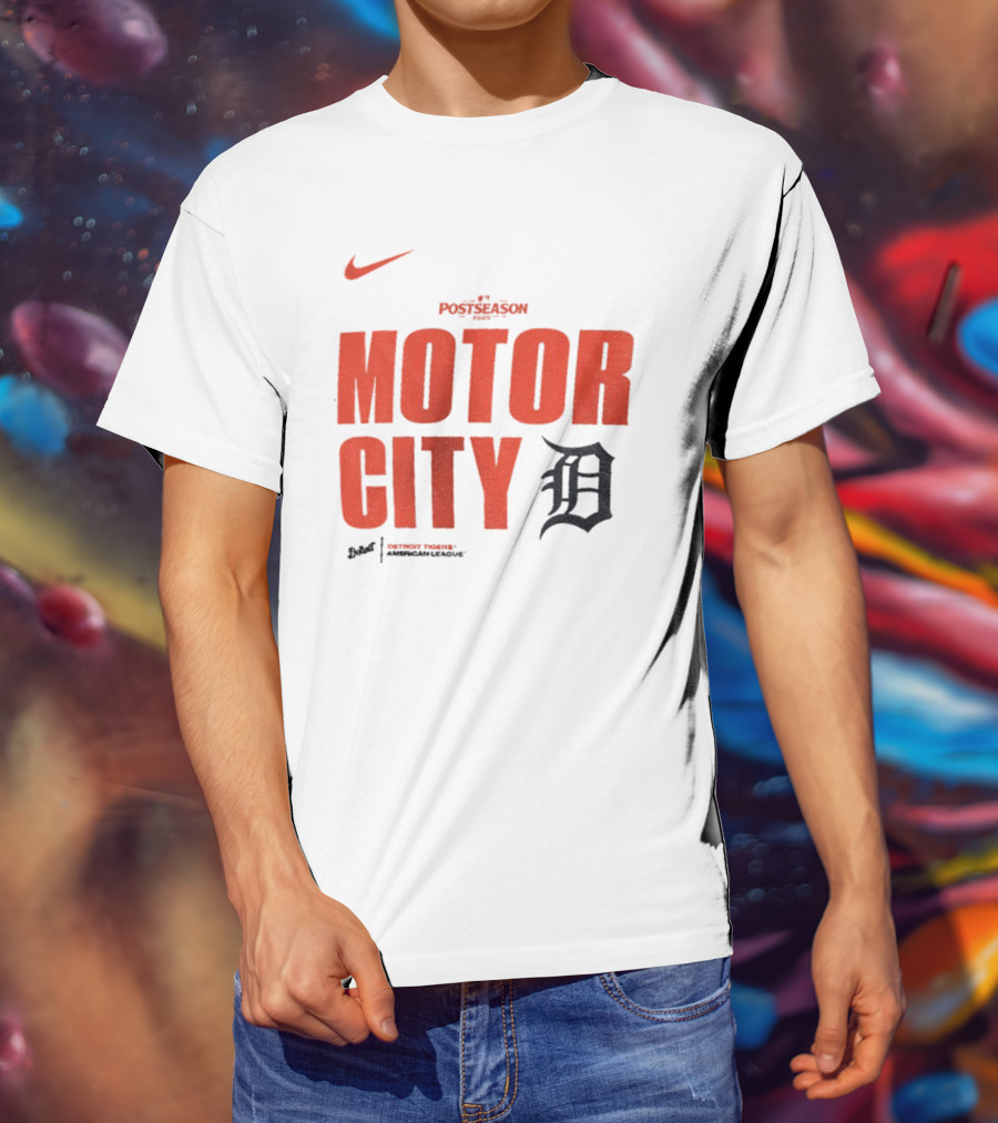 Nike 2025 MLB Postseason Motor City Detroit Tigers T-Shirt