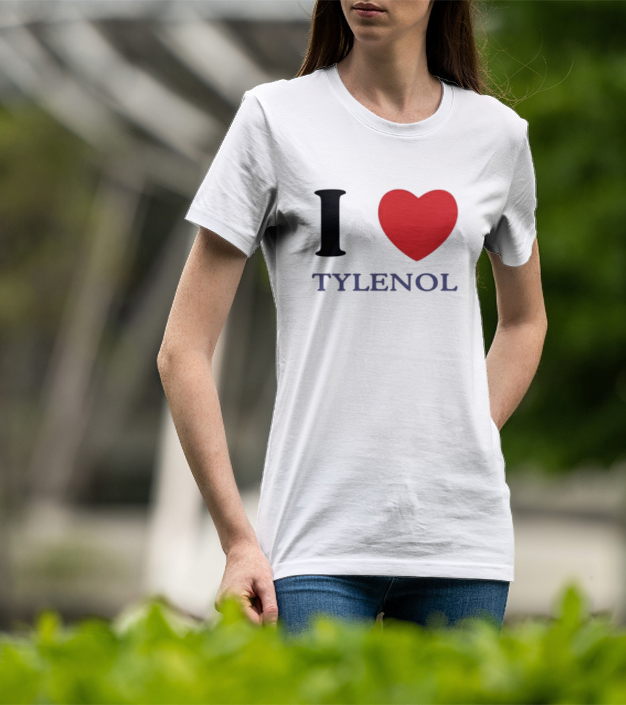 I Heart Tylenol Red Heart Graphic T-Shirt