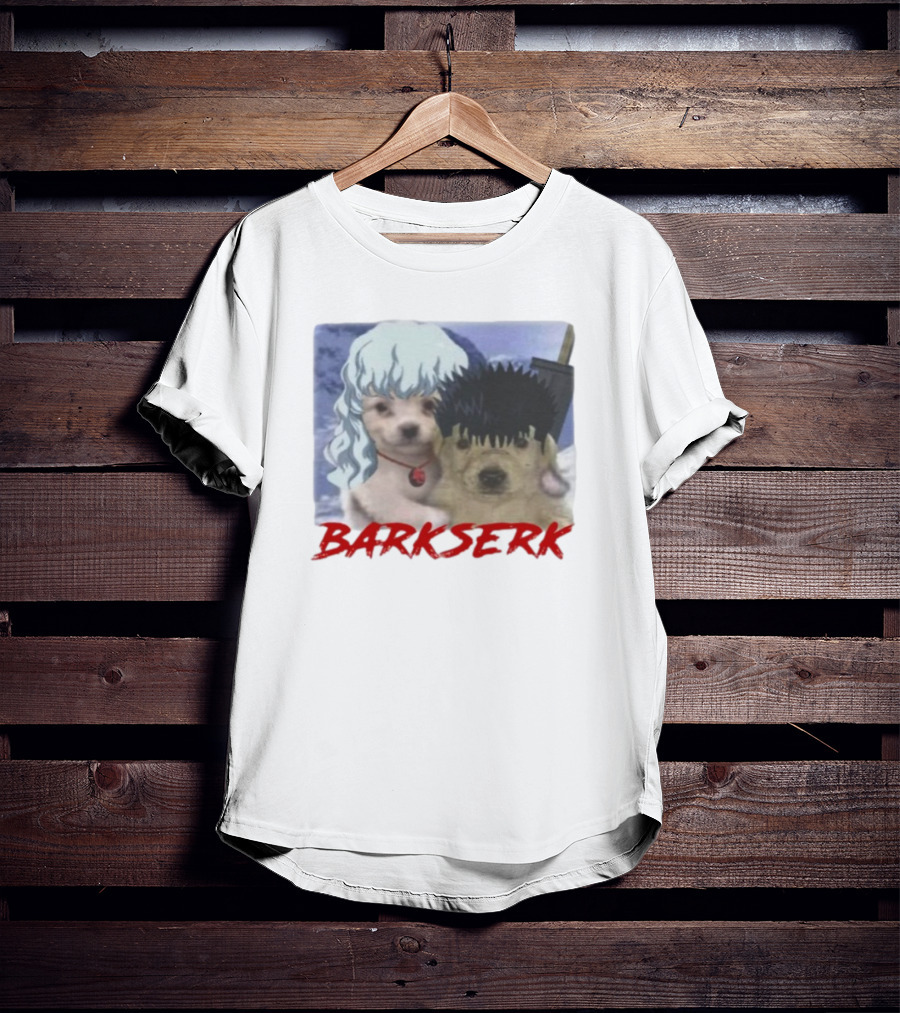 Retro Anime Barkserk Dog Characters Parody T-Shirt