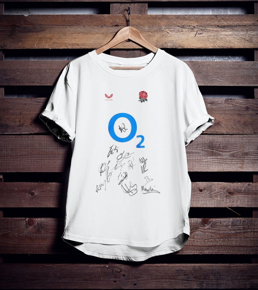 England 2025 Women's Rugby World Cup Champions O2 Signatures T-Shirt