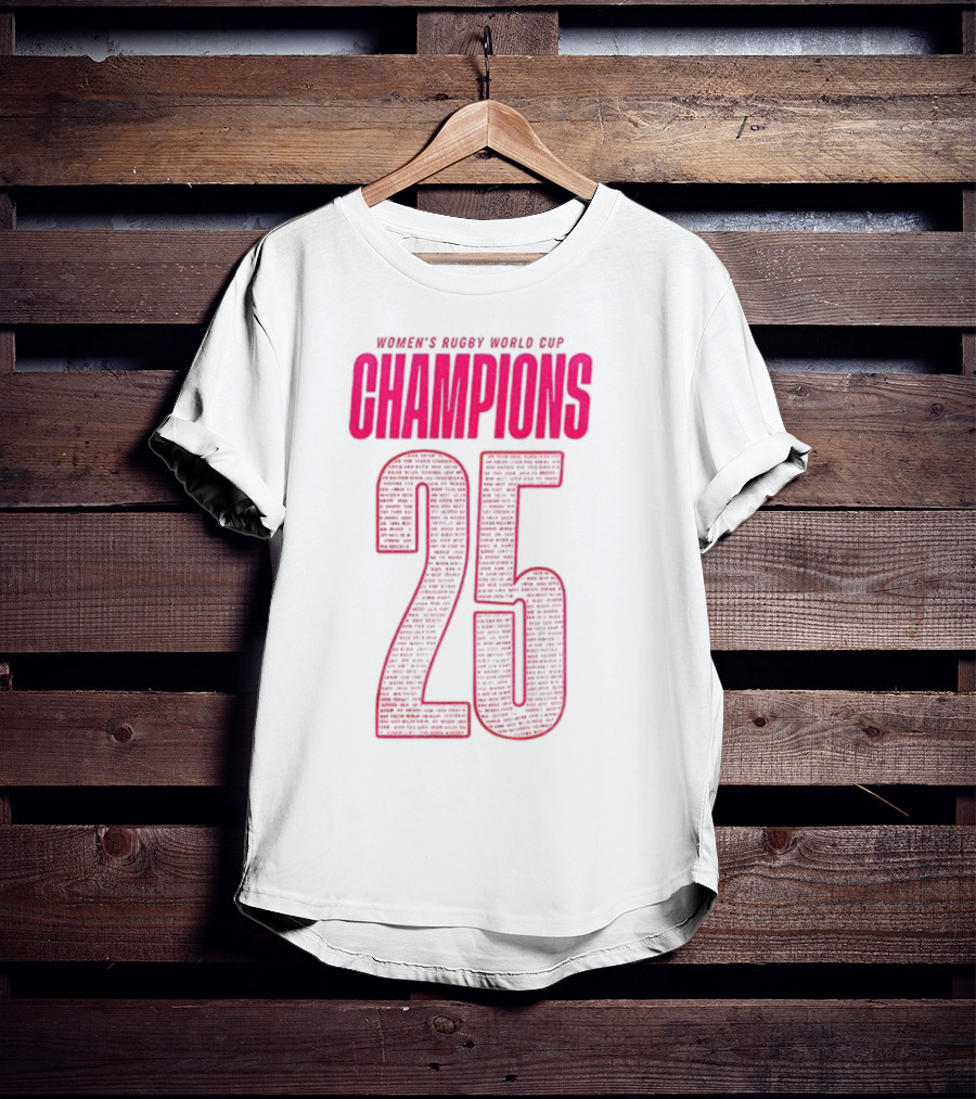 England Women Rugby World Cup Champions 25 T-Shirt