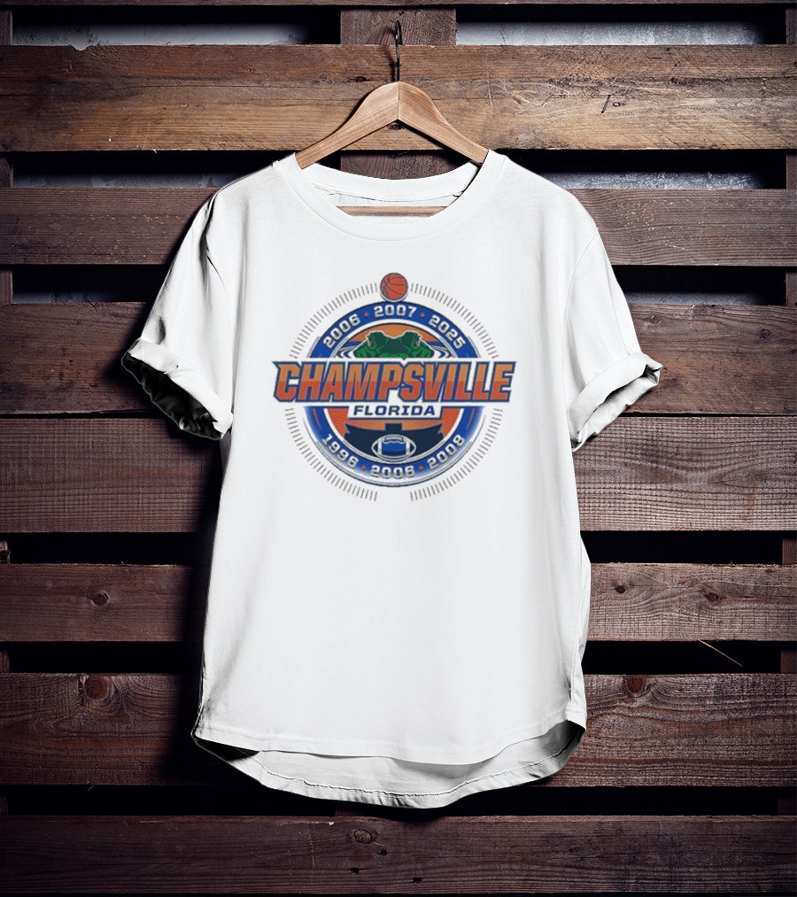 Champsville Florida Gators NCAA Hoops City Block 2025 T-Shirt