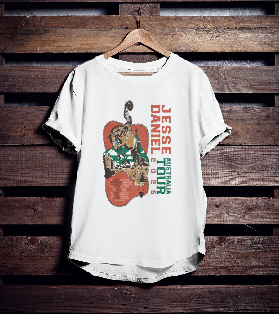 Jesse Daniel Australia Tour 2025 Tiru Forsyth Cowboy Retro Western Style T-Shirt