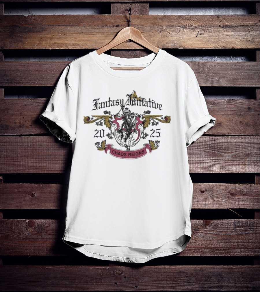 Fantasy Initiative 2025 Chaos Reigns Medieval Crest T-Shirt