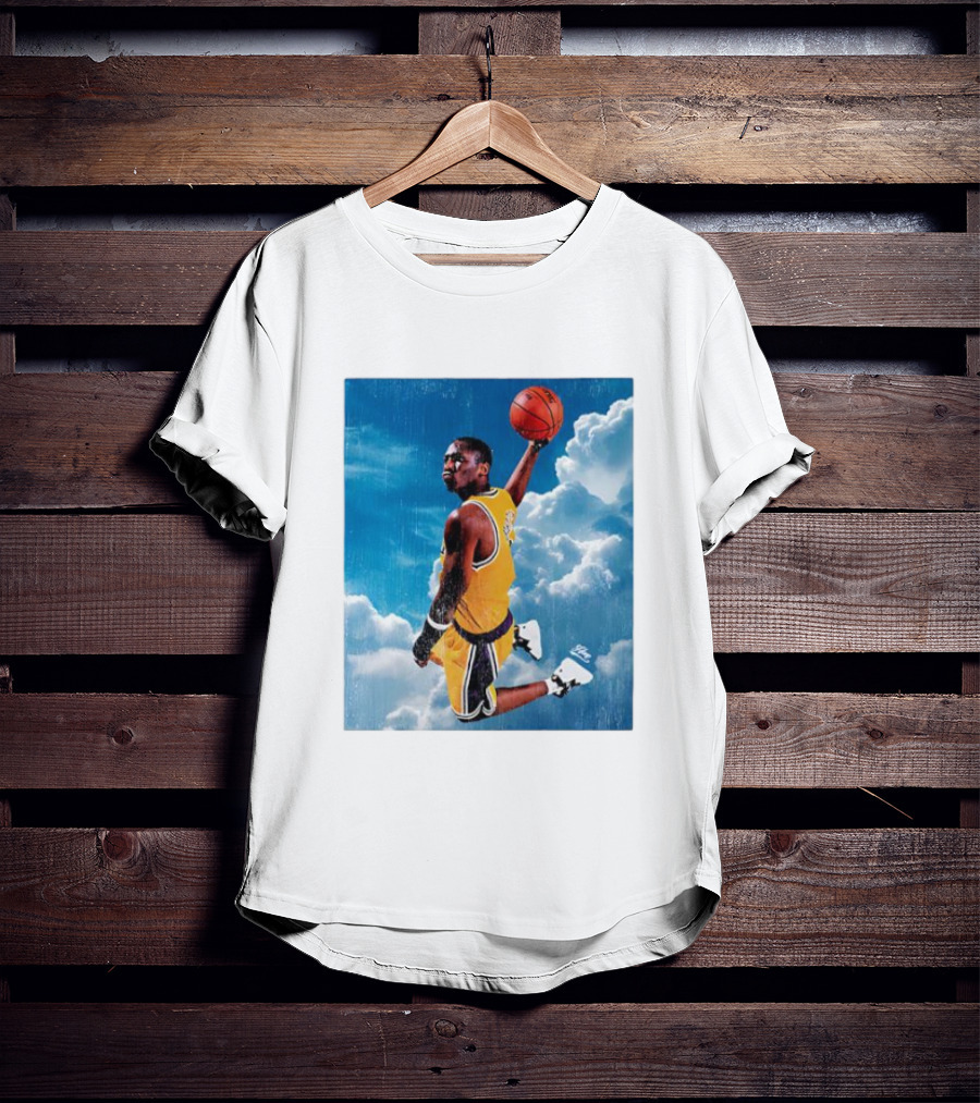 Mamba Sky High Basketball Legend Jumping Through Clouds T-Shirt