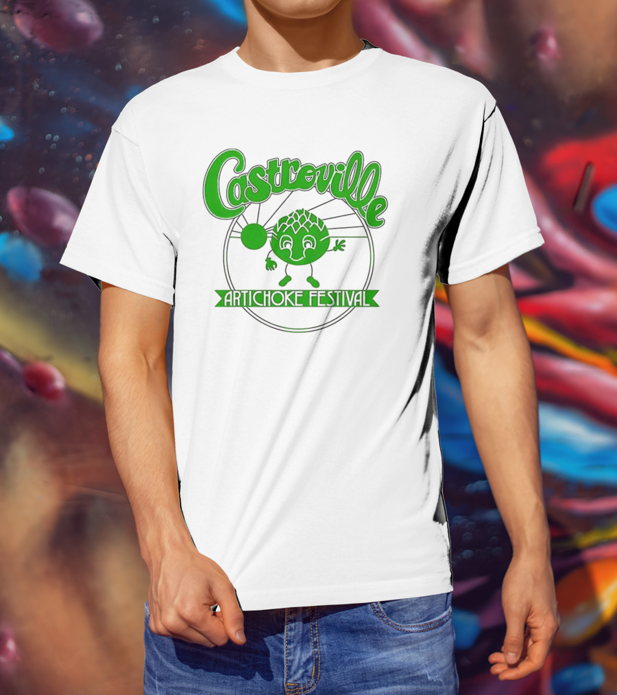 Castroville Artichoke Festival Fun Green Character T-Shirt