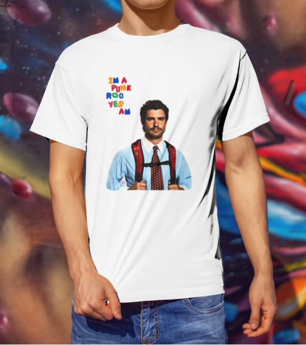 I'm A Punk Rocker Yes I Am Businessman With Backpack T-Shirt