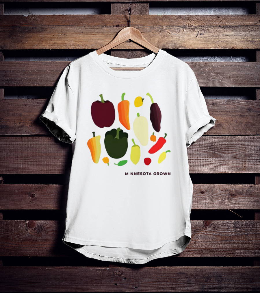 Minnesota Grown Colorful Peppers Variety T-Shirt