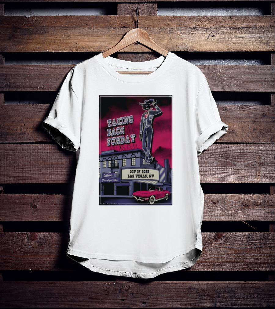 Taking Back Sunday Oct 17 2025 Las Vegas NV Concert Letlive Straylight Run T-Shirt