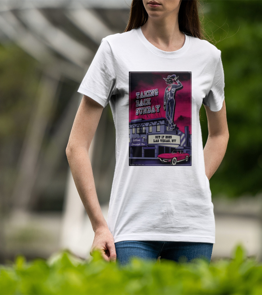 Taking Back Sunday Oct 17 2025 Las Vegas NV Concert Letlive Straylight Run T-Shirt